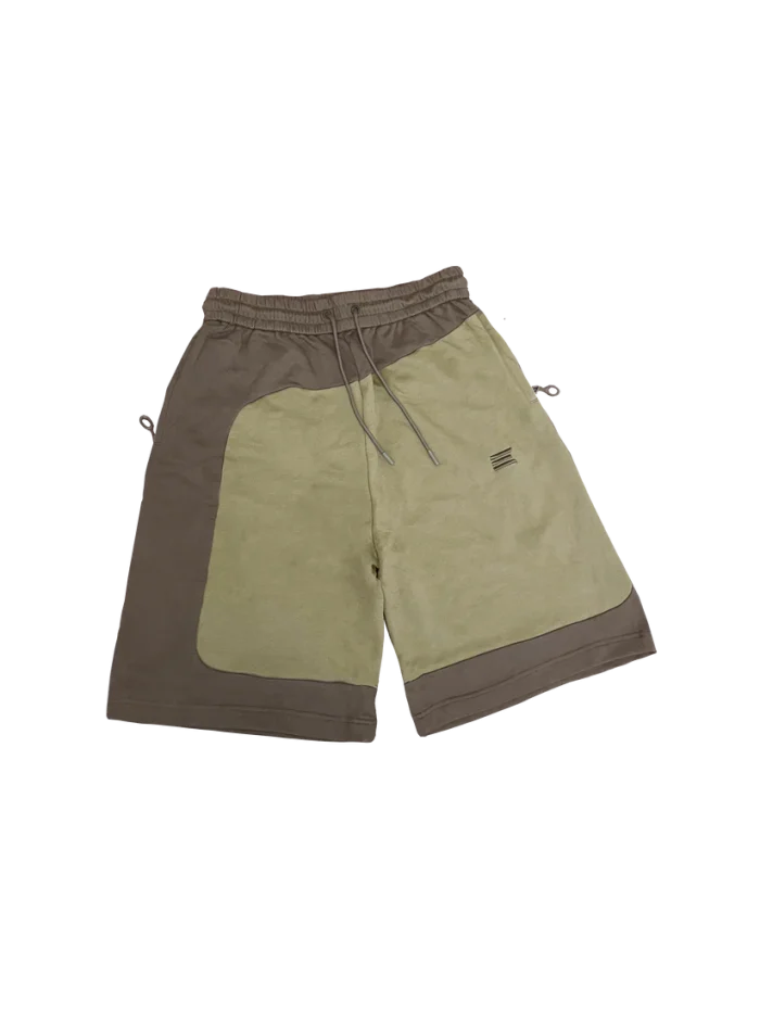 Kroen KHAKI GREEN ASYM SHORTS