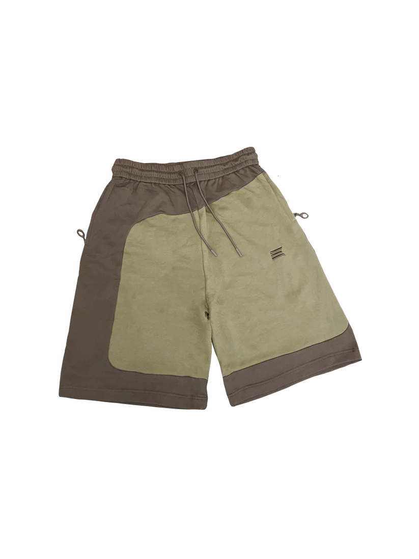 Kroen KHAKI GREEN ASYM SHORTS